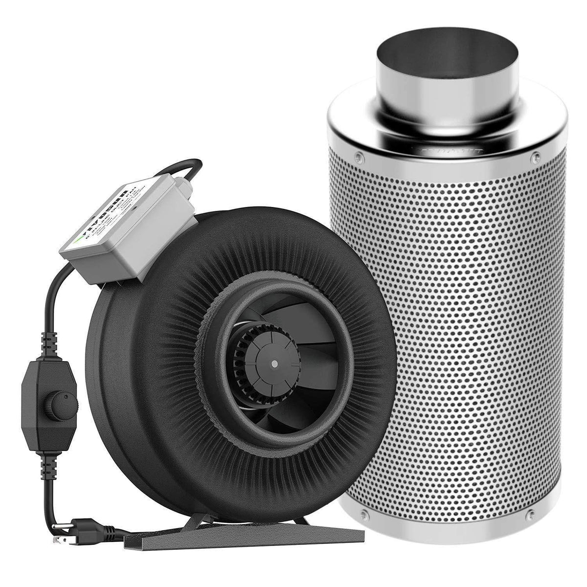 6 inch 440 CFM Inline Duct Fan with Carbon Filter S263341