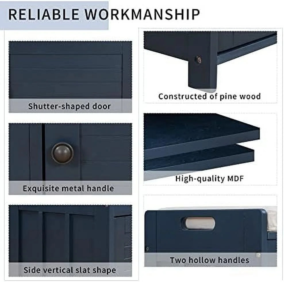 Espresso Wooden Entryway Bench with 3 Doors K18639