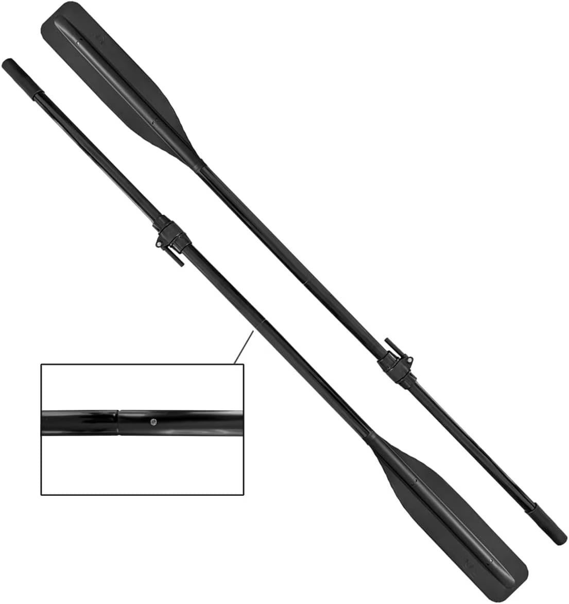 Boat Oars With Oar Locks 2 Pieces Detachable (1 Pair) I706890
