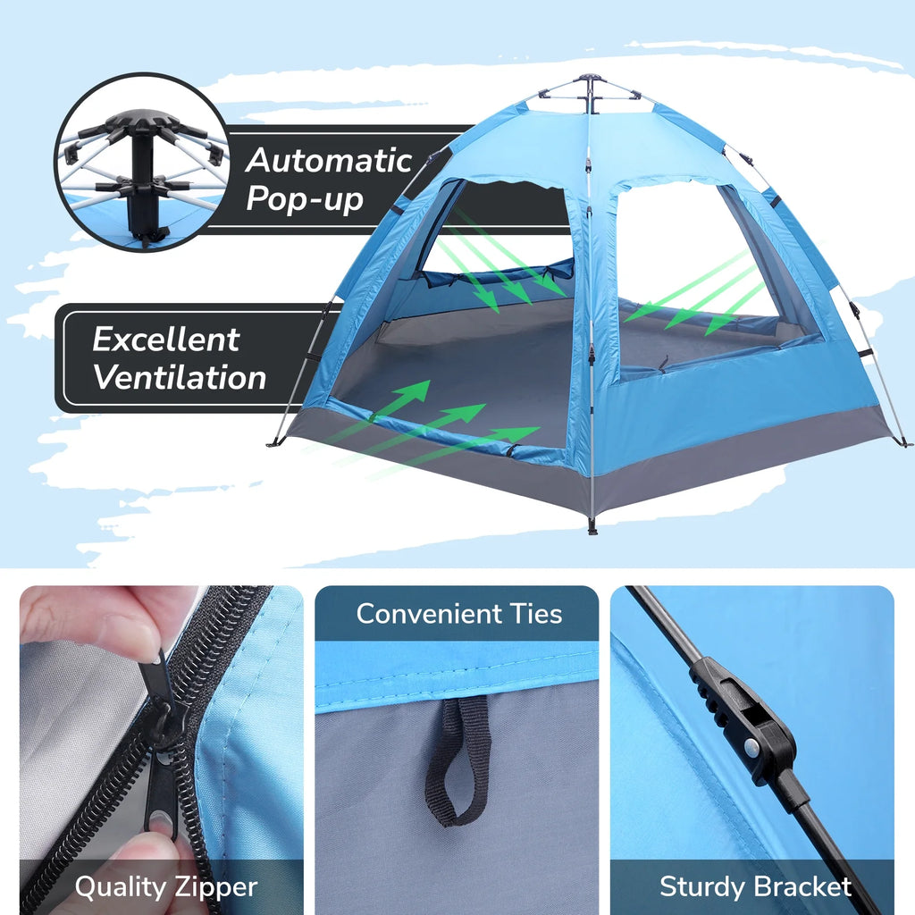 3-4 Person Waterproof Automatic Camping Tent L192