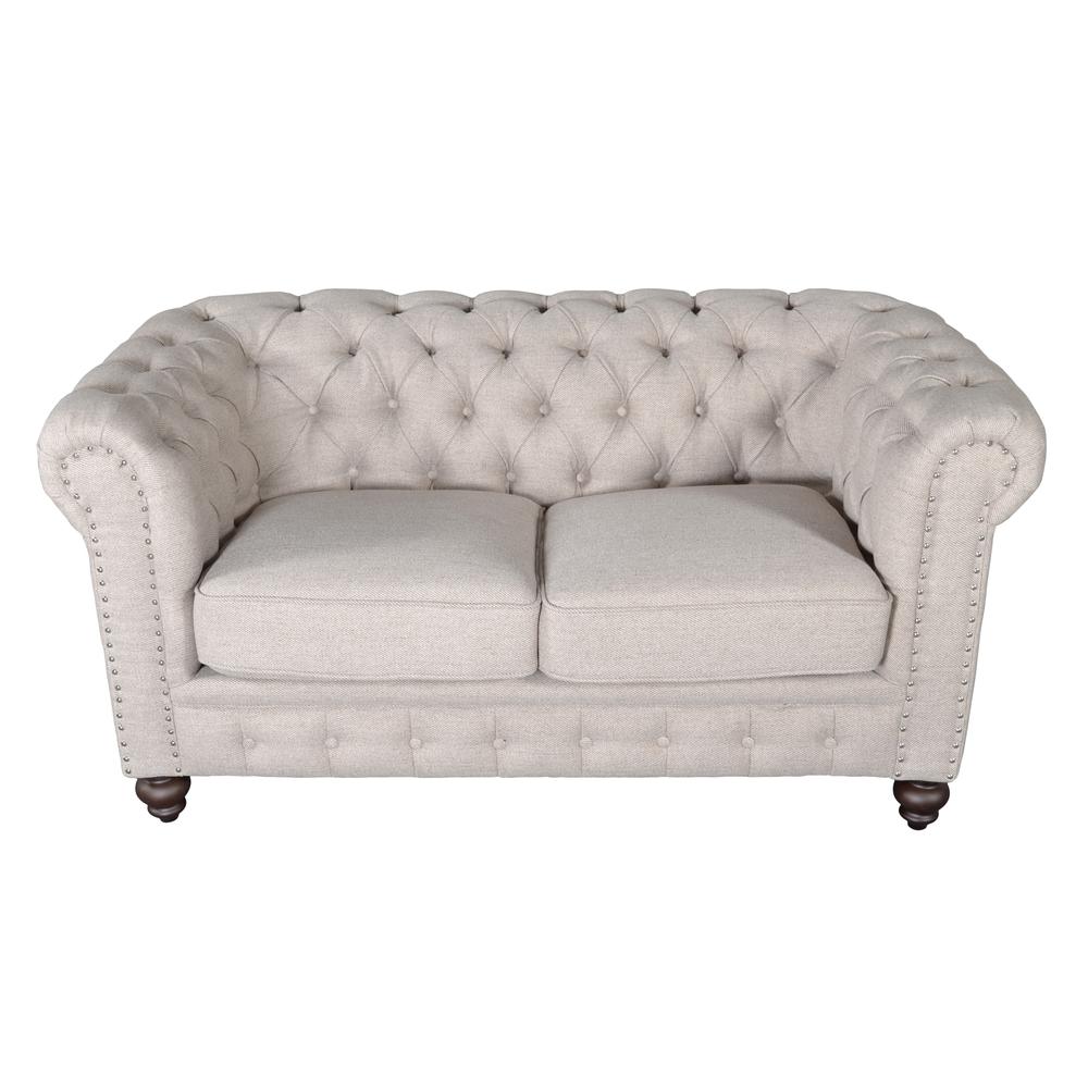 Dark Linen Loveseat B17175
