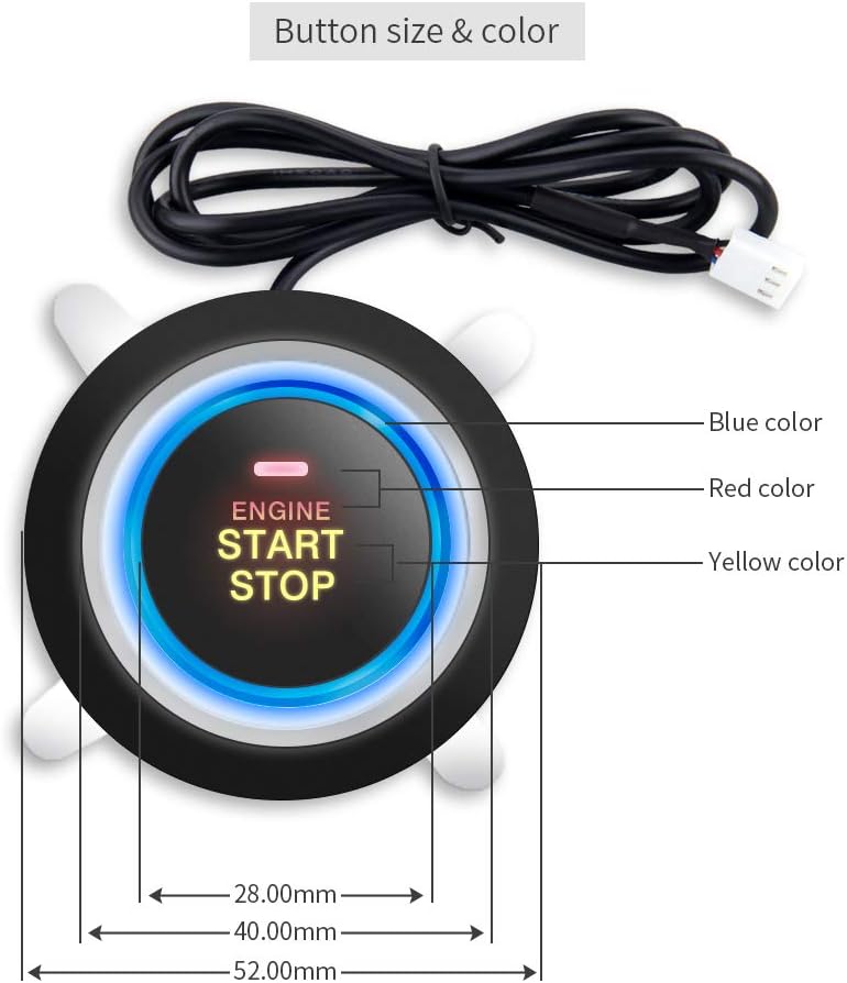 Passive Keyless Entry Car Alarm System Push Button Start Remote Start DC12V B1959