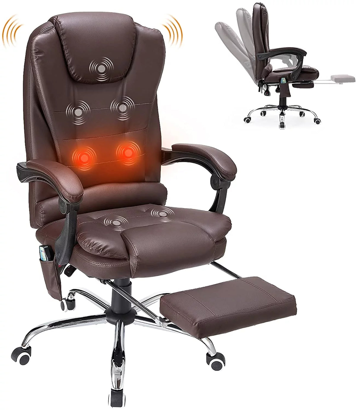 Grey Ergonomic Reclining Office Chair Z19283