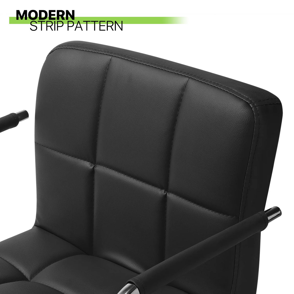 Set of 2 Black Faux Leather Swivel Bar Stools G81239
