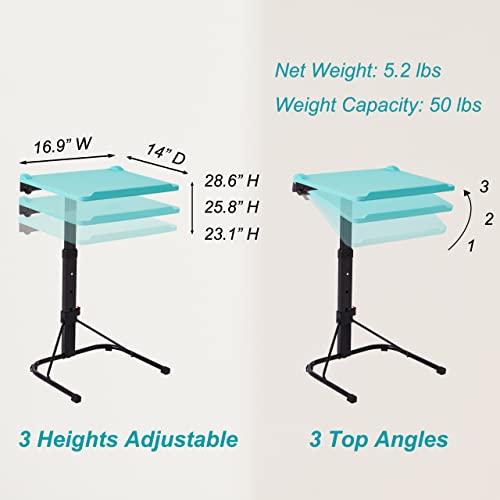 Light Blue Folding TV Tray Table C579