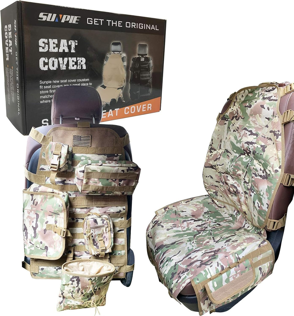 Tactical Seat Cover with Multi Pockets Black K89014