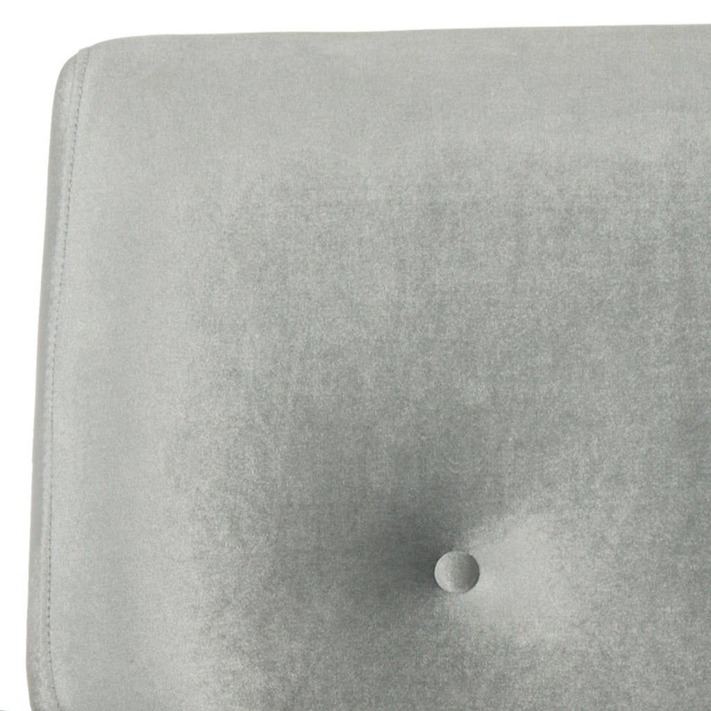 Light Grey Velvet Accent Chair Q891649