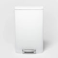 45L Rectangle Step Trash Can White T906
