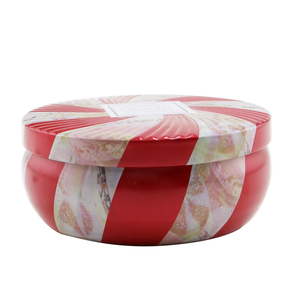Crushed Candy Cane 3 Wick Tin Candle 12oz Q363