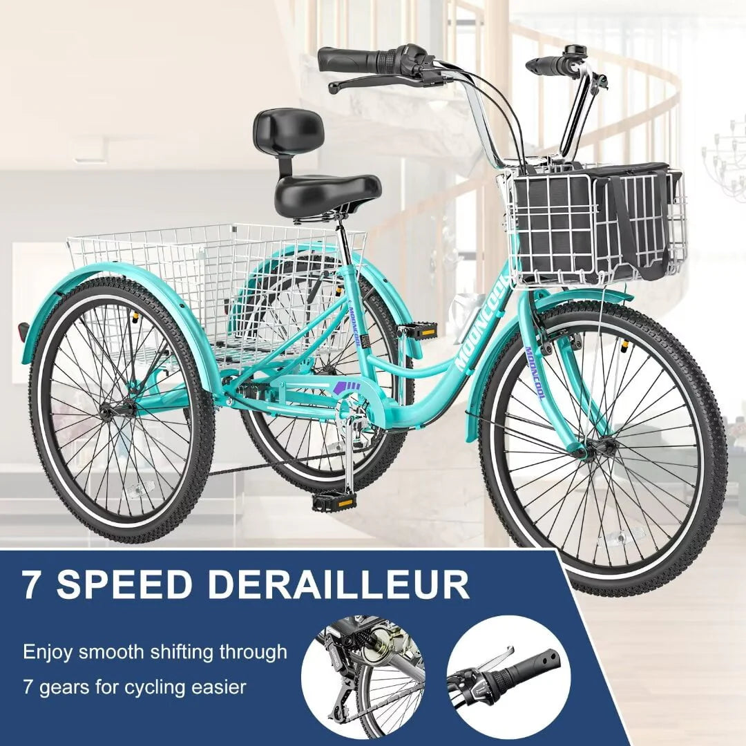 24 Inch 7 Speed Adult Tricycle M144
