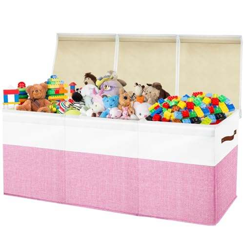 Large Grey Toy Box Chest with Lids D199751