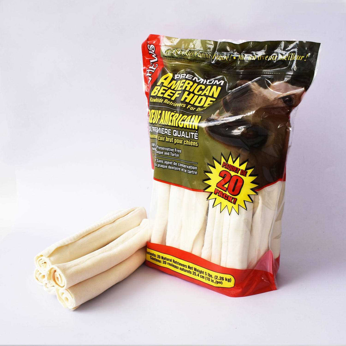 10-11 Dog Rawhide Chews T909
