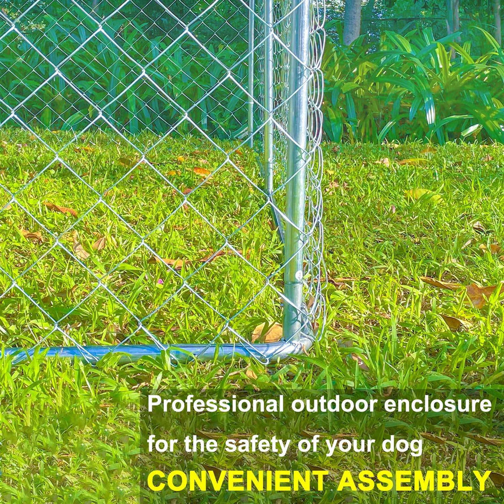 10ft x 10ft Metal Dog Kennel with Roof R32241