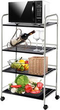 Rolling Steel Storage Cart with Lockable Wheels S374996