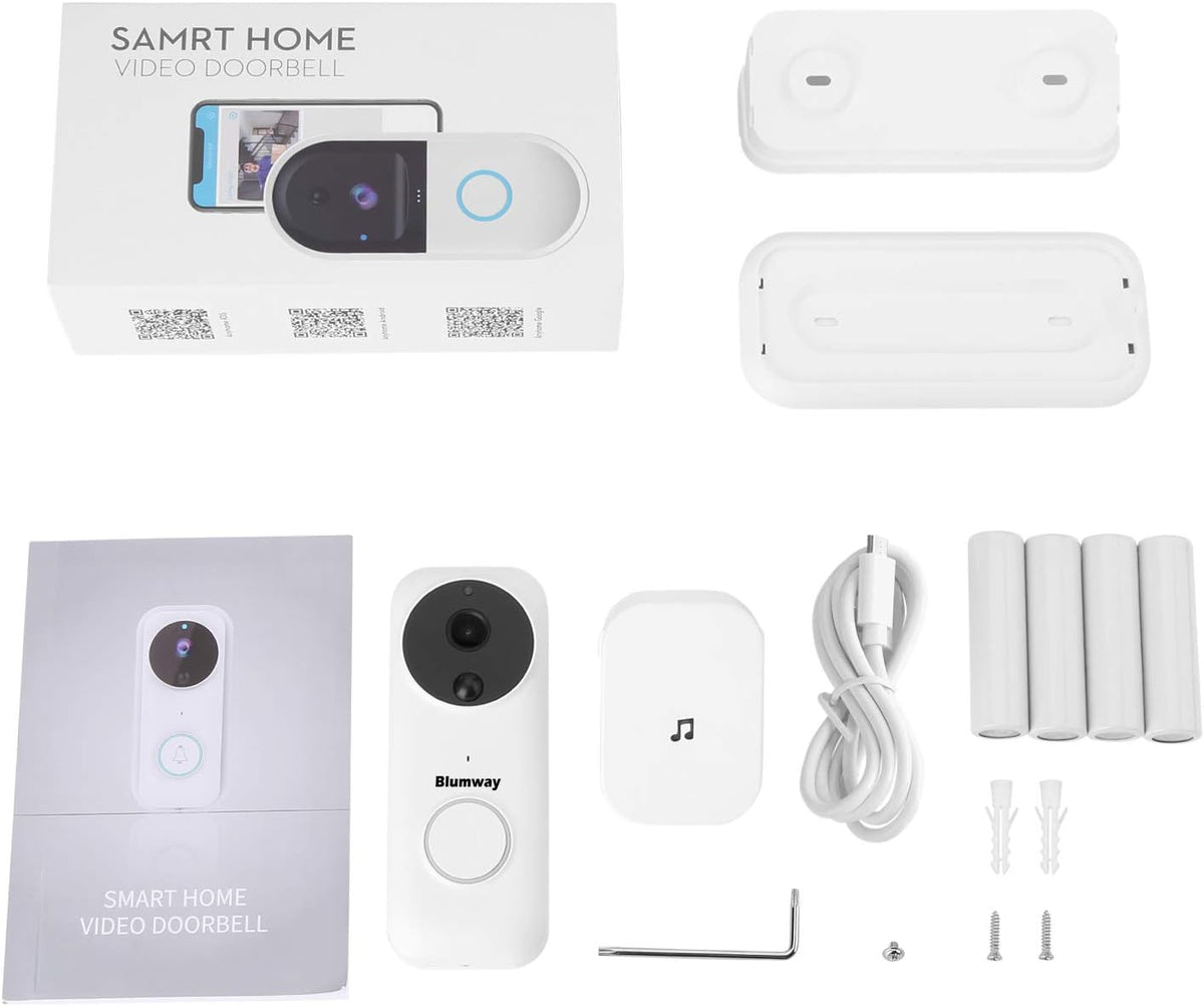 Wireless Video Doorbell Camera with Motion Detector, 1080P, Night Vision B3969