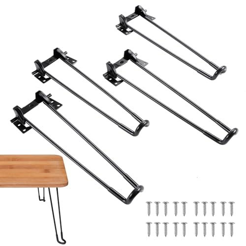 Black 16.5 inch Heavy Duty Metal Folding Table Legs with Mounting Screw Z711628