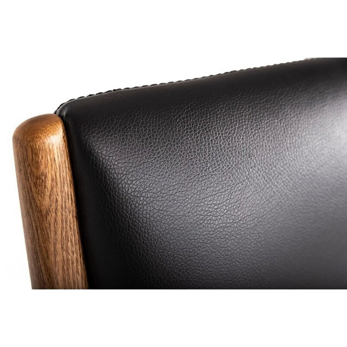 Black Lounge Chair & Ottoman C196