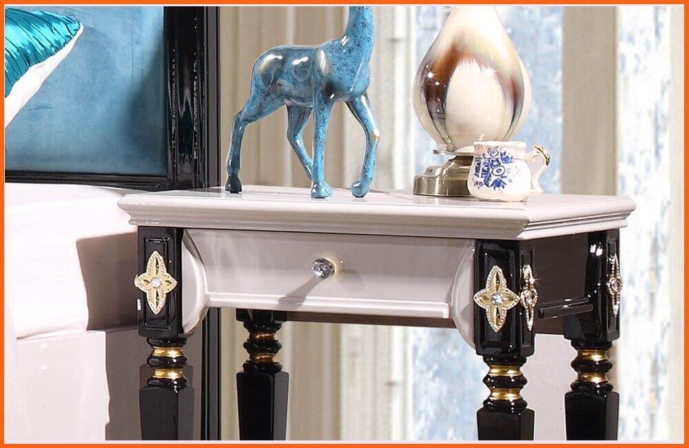 Bedroom Furniture Set, Bed, 2 Nightstand, Dresser, Wardrobe P2472