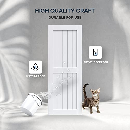 White Barn Door with Sliding Door Hardware Kit V605553