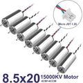8pcs 8.5x20mm 15000KV Brushed Coreless Motor with JST-1.25 Connector W240