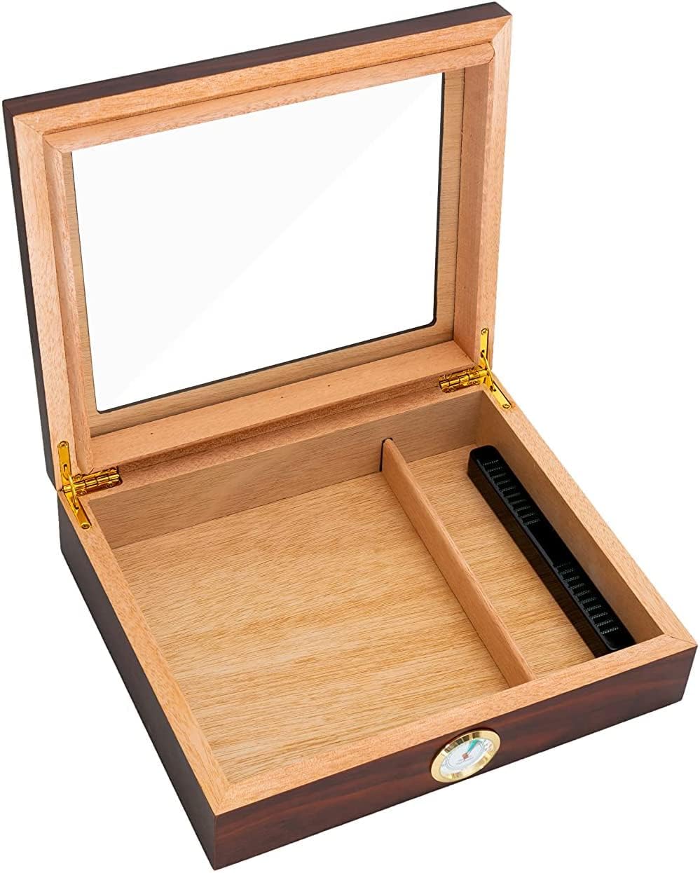 Walnut Spanish Cedar Box with Hygrometer and Humidifier, Pack of 2 X552