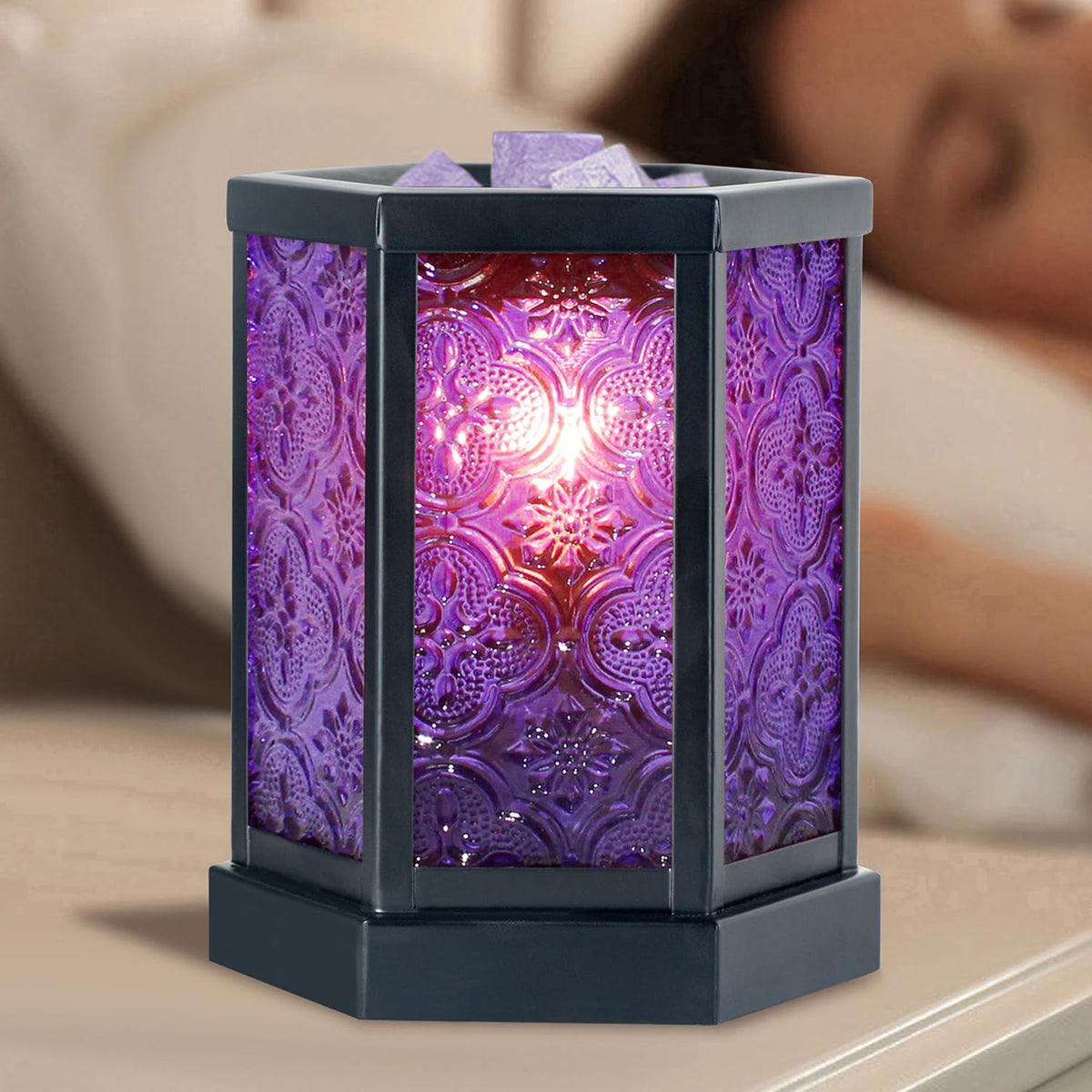 Purple Glass Electric Wax Melt Warmer M27240