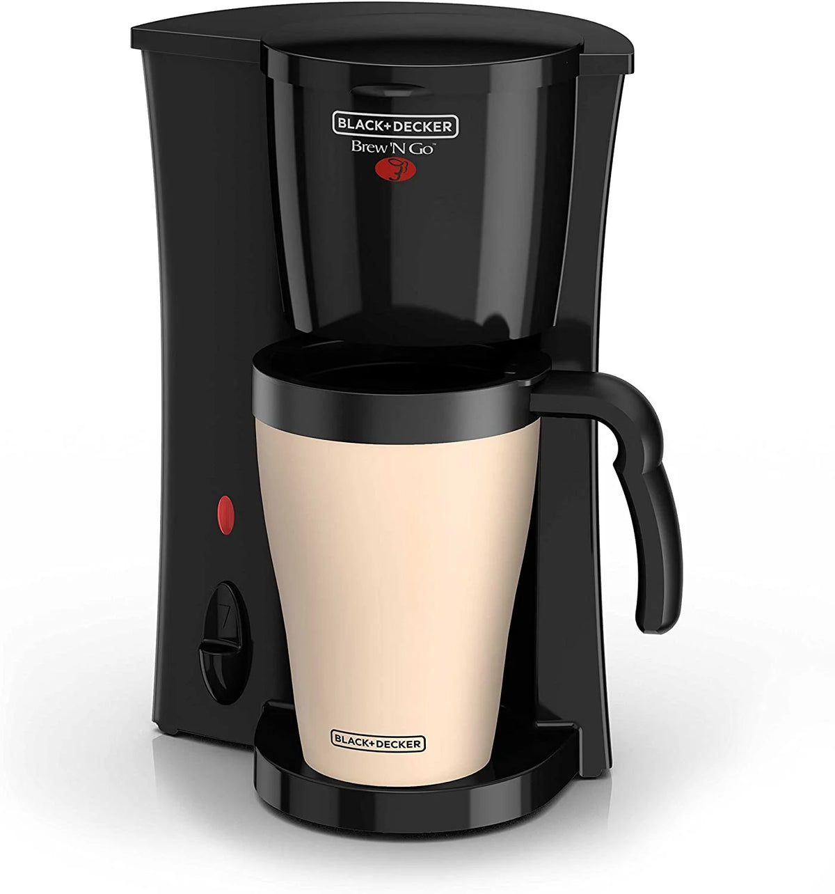 Personal Coffeemaker with Travel Mug, Black/Beige S559