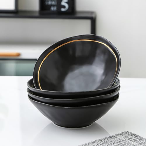Black Porcelain Dinnerware Set, 16-Piece, Service For 4 K58866