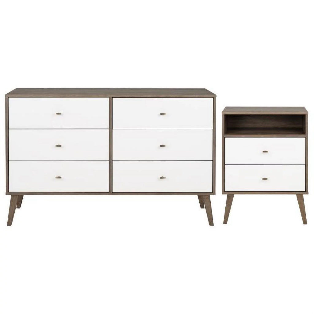 2-Drawer Nightstand & 6-Drawer Dresser Set U3135