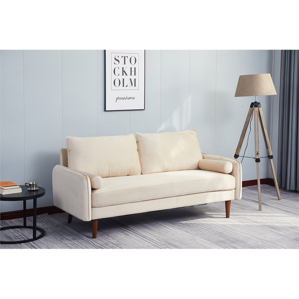 Beige Velvet Sofa M765841
