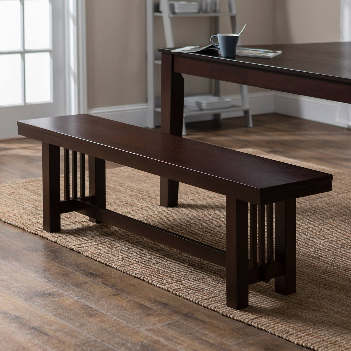 Cappuccino Wood Kitchen Dining Bench S1892