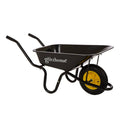 4.7 Cu. ft. Black Steel Framed Plastic Garden Wheelbarrow Utility Dump Cart W65777