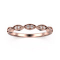 18K Rose Gold Over Silver Diamond Ring M522