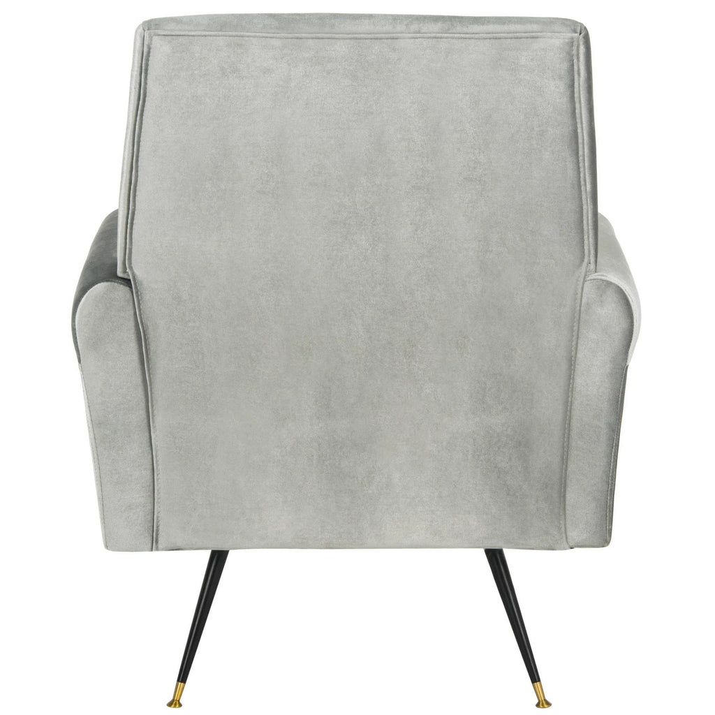 Light Grey Velvet Accent Chair Q891649