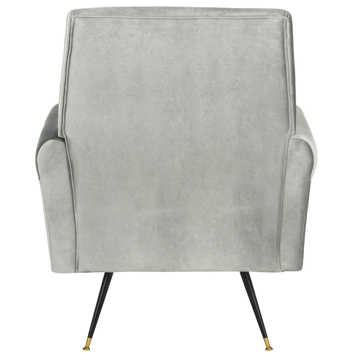 Light Grey Velvet Accent Chair Q891649