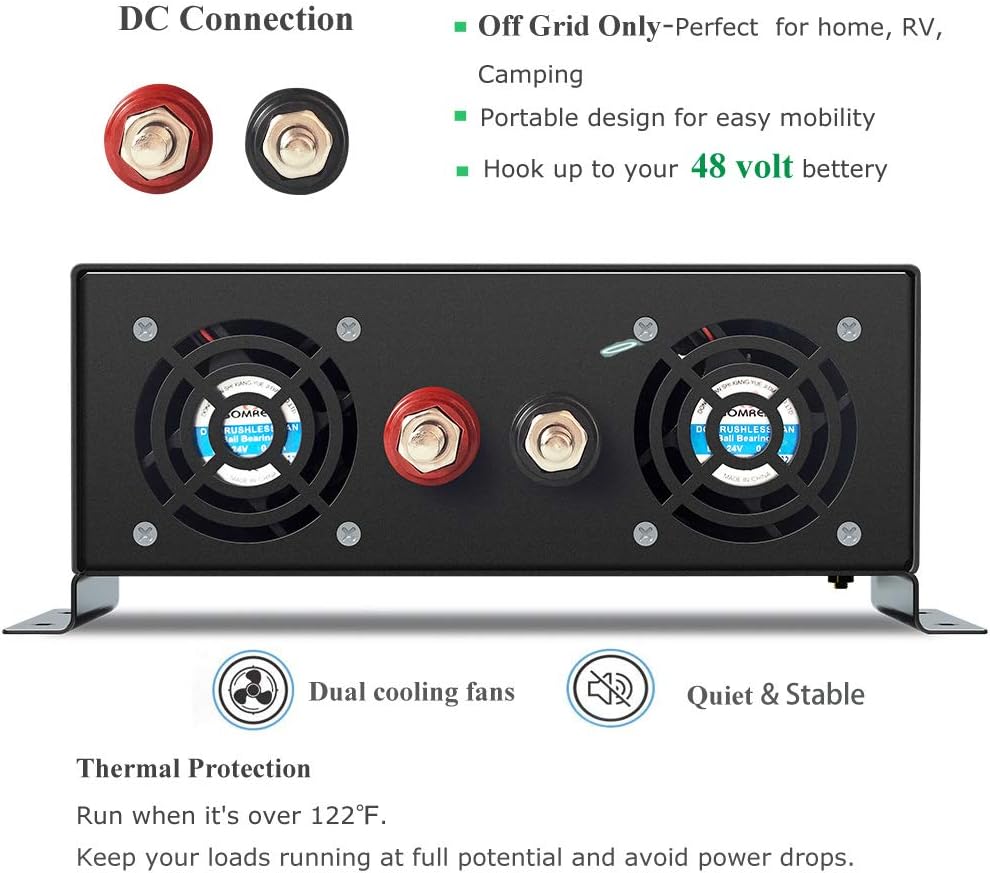 500W Pure Sine Wave Power Inverter 24V to 110V AC Converter U679