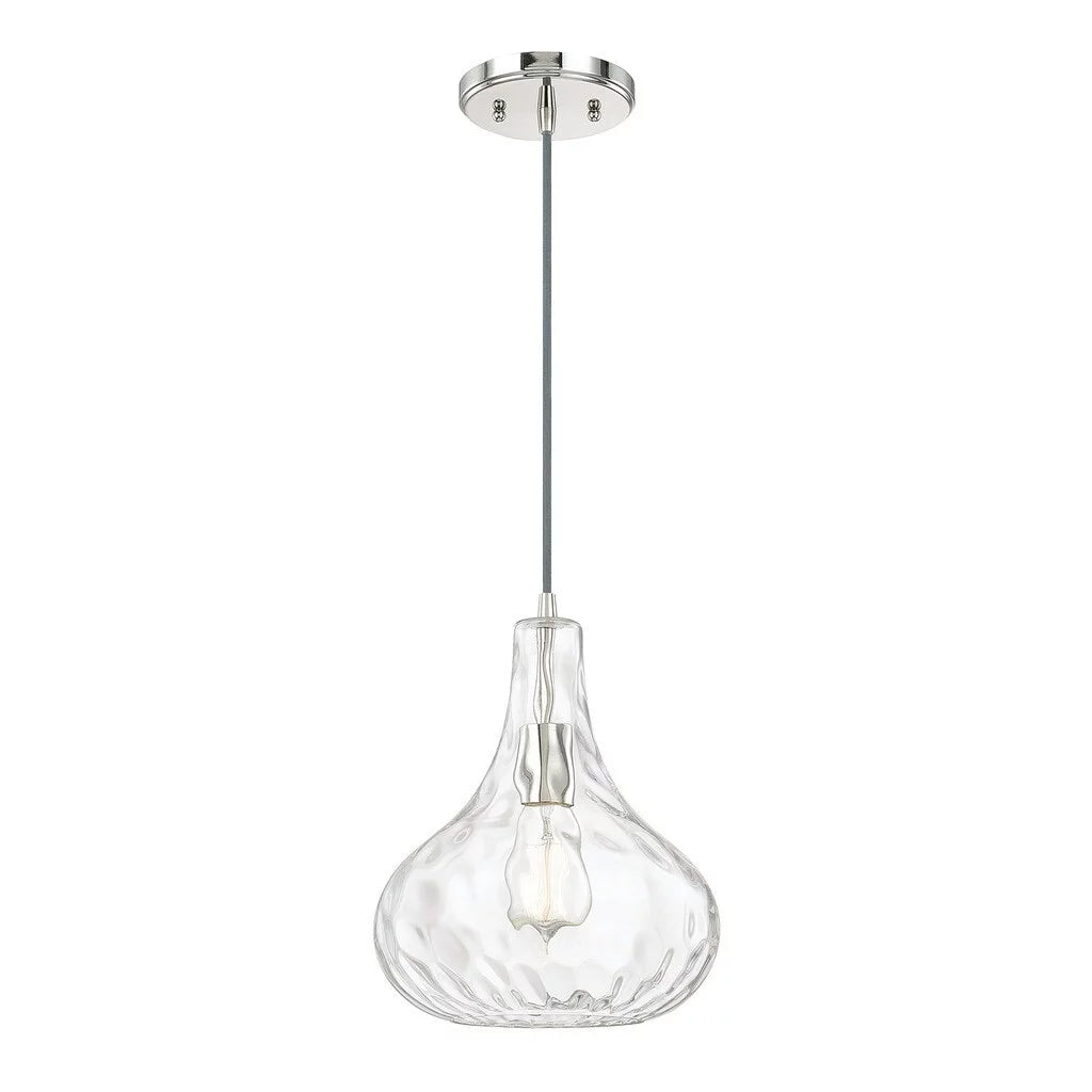 1-light Polished Nickel Pendant I7533