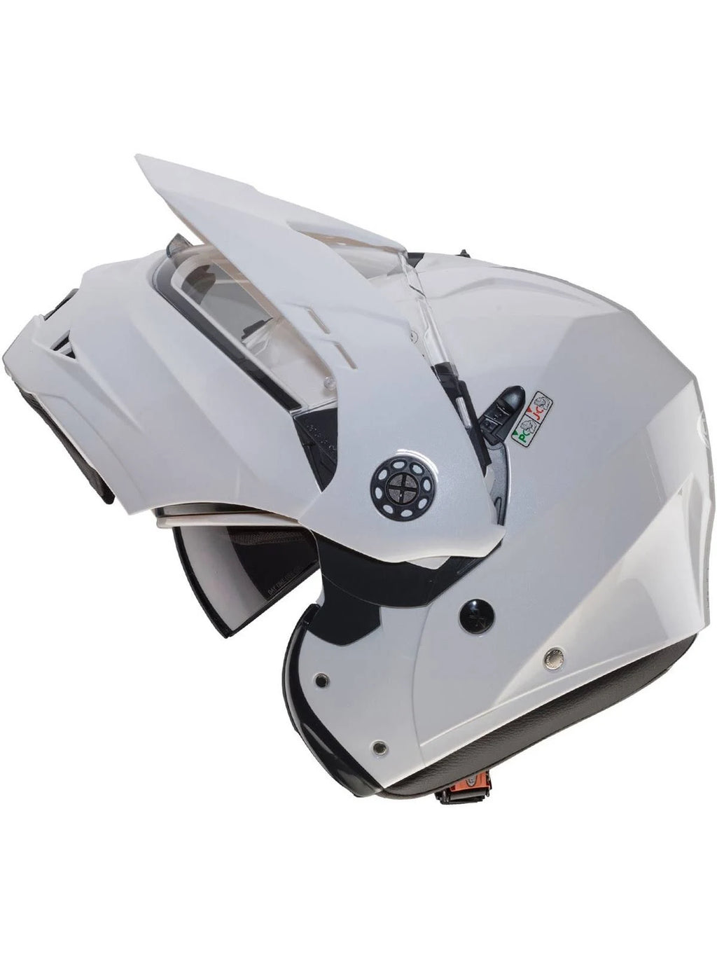 White Tourmax Motorcycle Helmet R354
