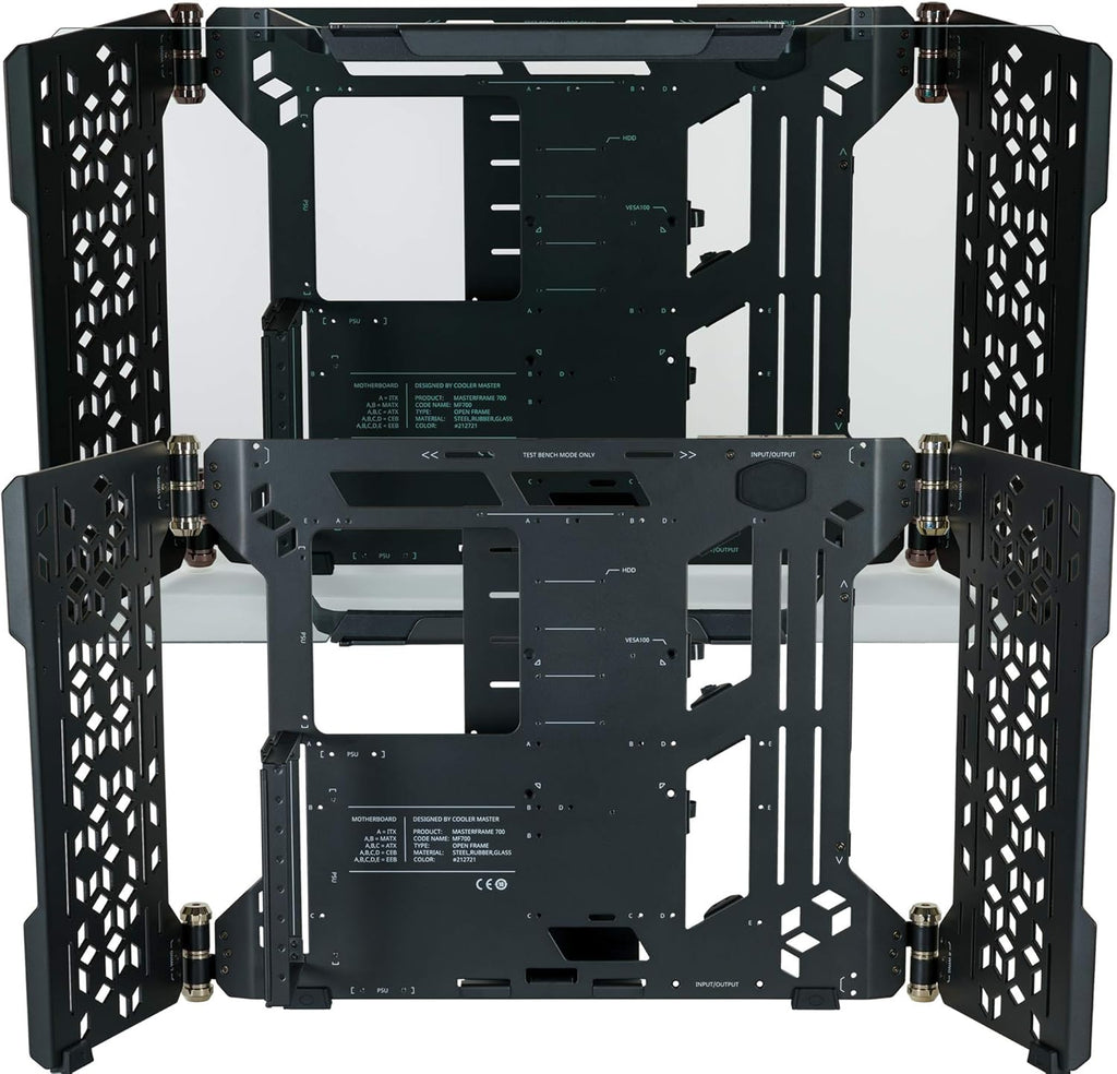 Custom Test Bench/Open-Air ATX PC Case with Panoramic Tempered Glass H48043