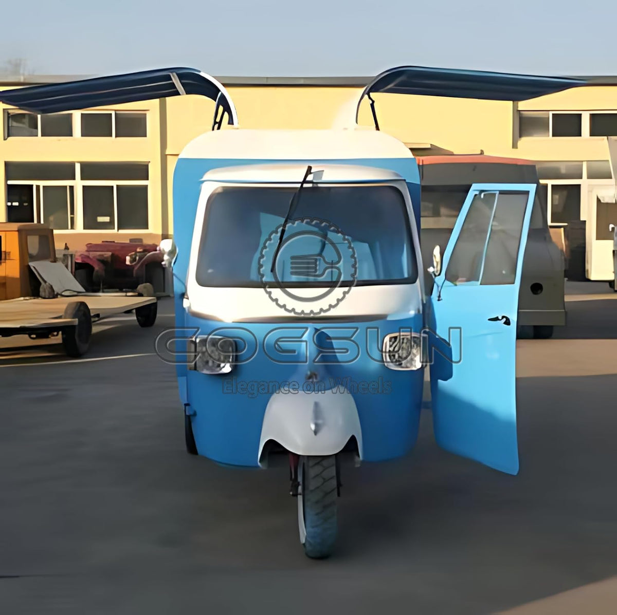 10.5FT Blue Food Trailer with 1 Compartment Sink U830