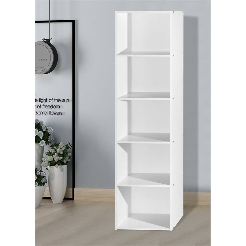 White 5-Shelf Bookcase U376225