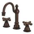 Oil-Rubbed Bronze Widespread Lavatory Faucets with Pop-Up Drain Q100