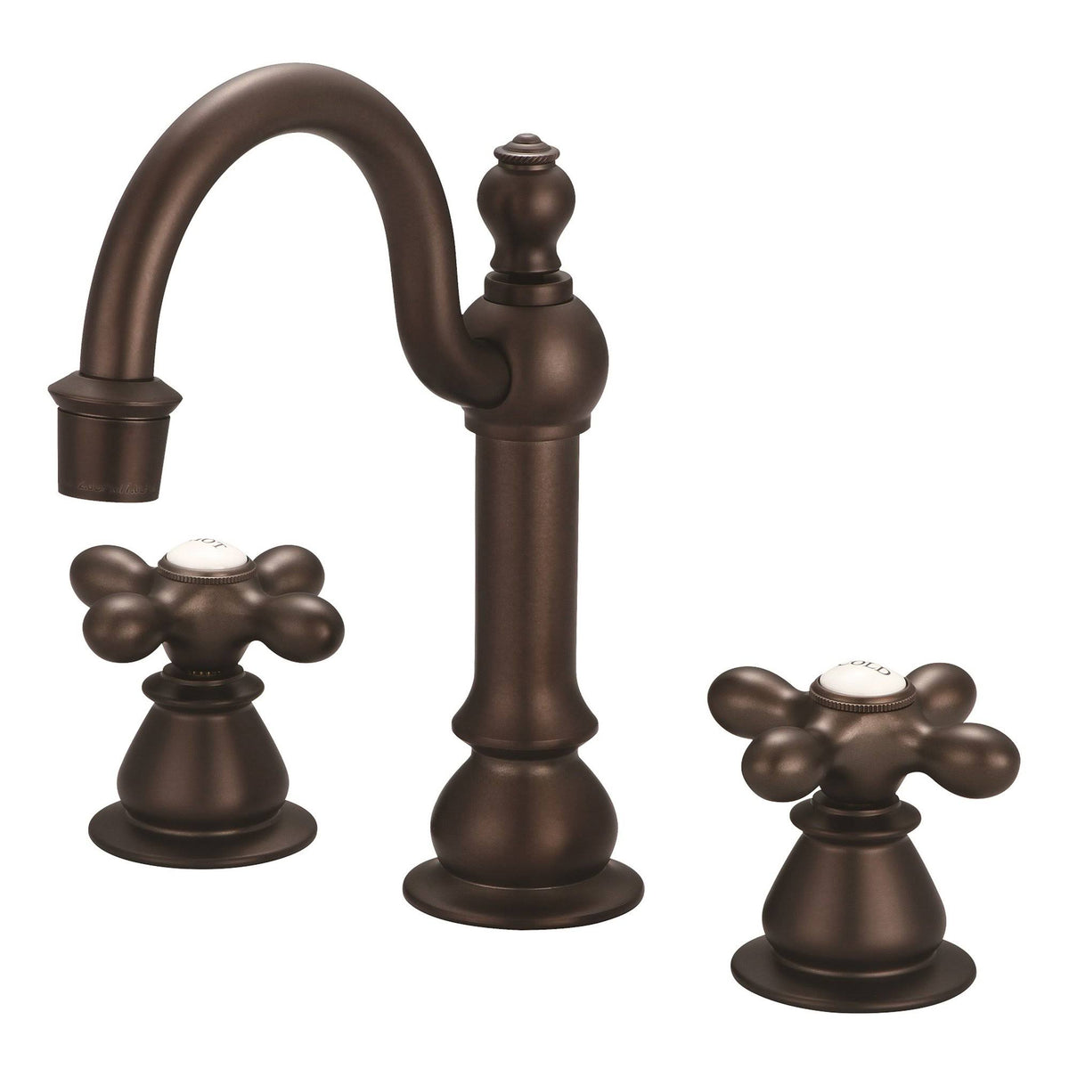 Oil-Rubbed Bronze Widespread Lavatory Faucets with Pop-Up Drain Q100