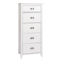 White 5 Drawer Lingerie Chest S67828
