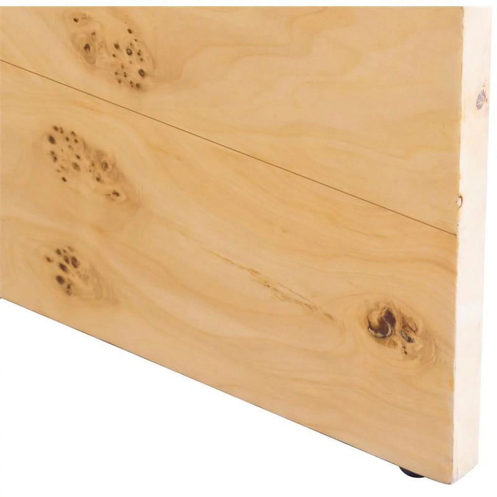Mid-Century Solid Ash Burl Finish Wooden Night Stand Z9370