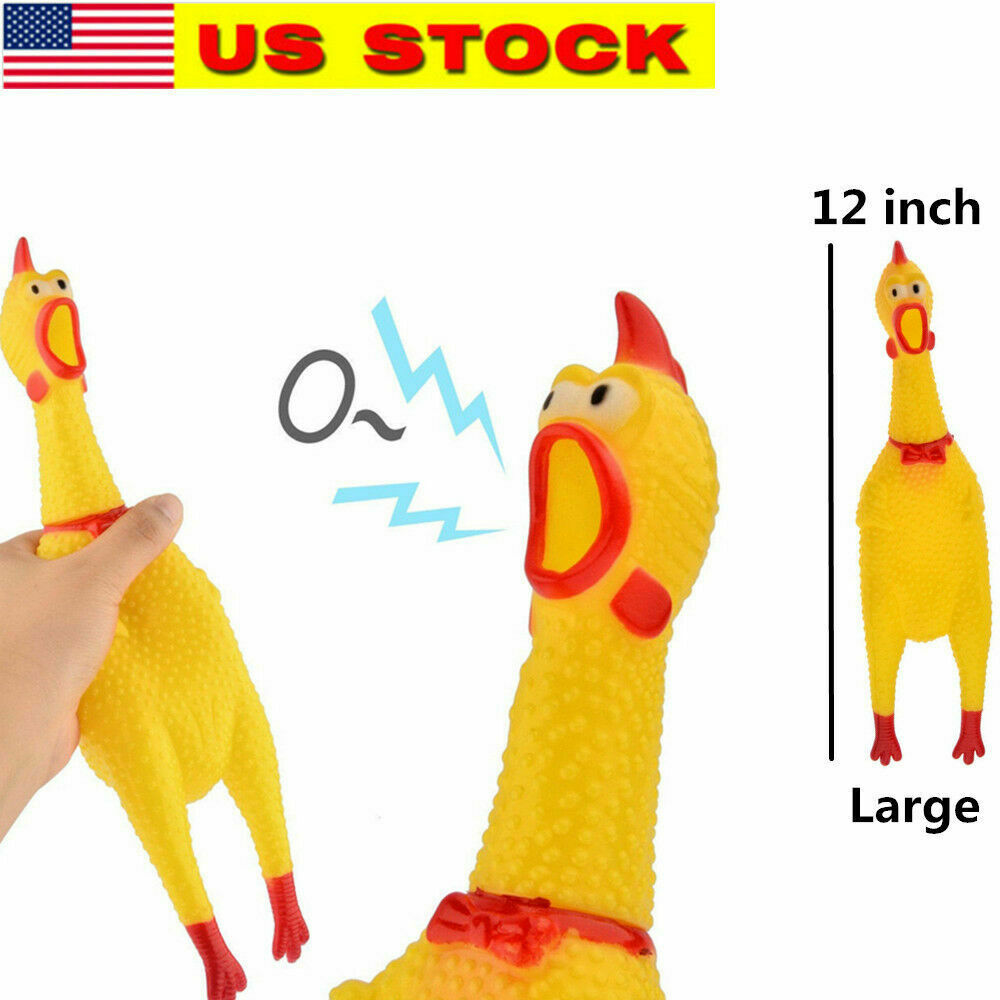Screaming Rubber Chicken Chew Toy 12" Inches K585