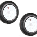 2-Pack Trailer Wheel & Tire 480-12 4.80-12 4.80x12x22 LRC 5 Hole White Spoke H6133