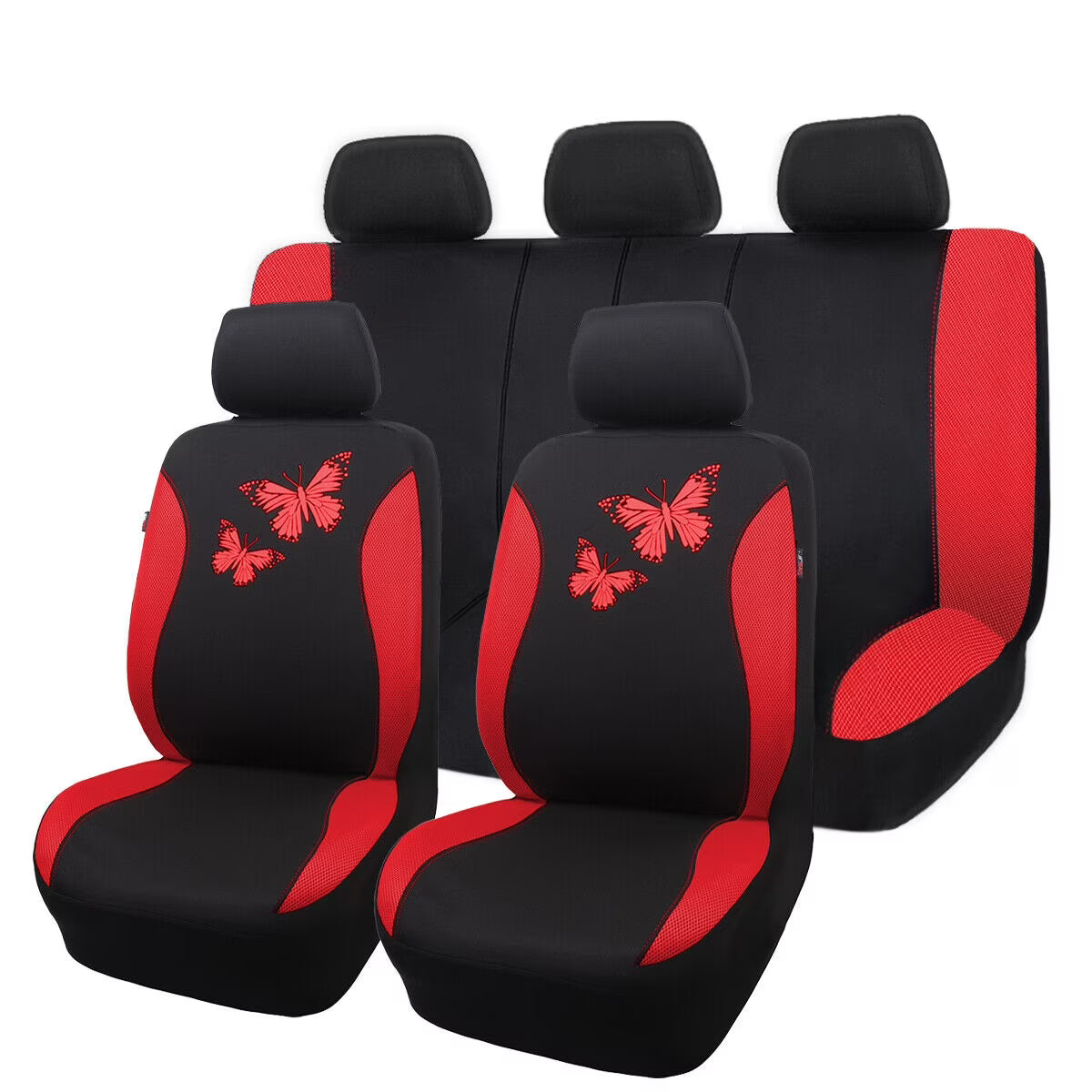 Butterfly Full Set Car Seat Cover Split Air Mesh F687