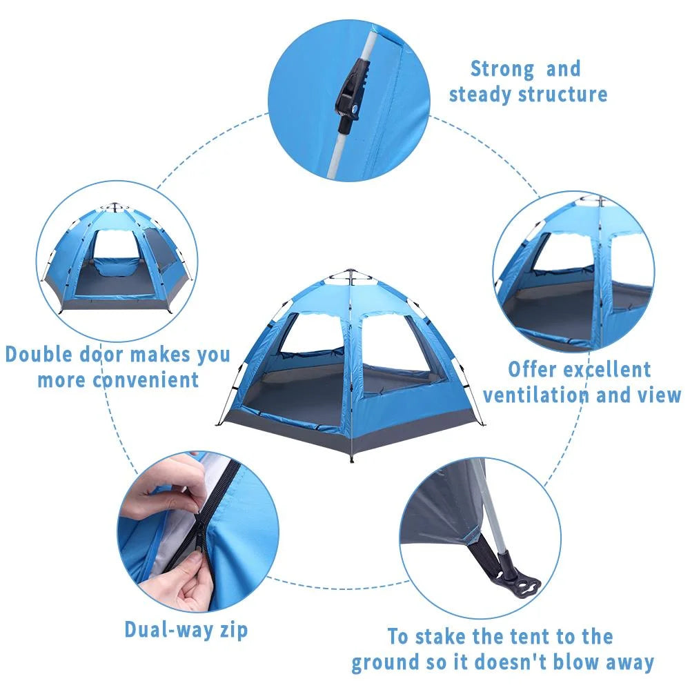 3-4 Person Waterproof Automatic Camping Tent L192