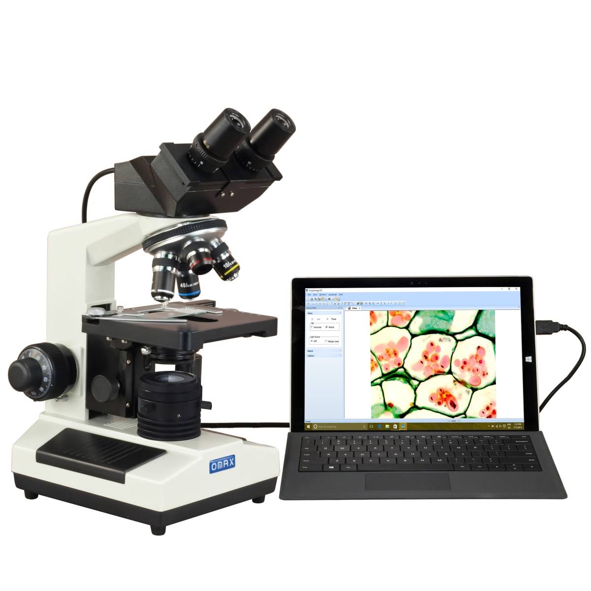 40X-2500X Binocular Compound Microscope with 3.0MP USB Camera Y720772